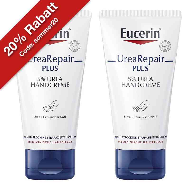 Eucerin Urea Repair Plus Handcreme 5%  2x75 ml von Beiersdorf AG Eucerin PZN 08102733