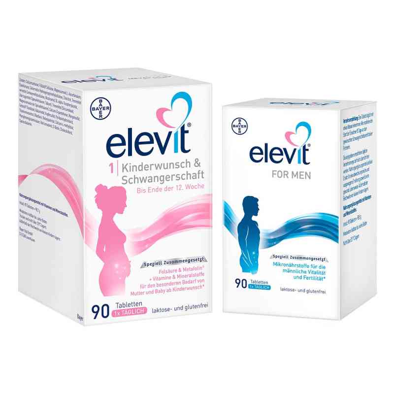 Elevit Kinderwunsch-Set: Elevit FOR MEN + Elevit 1 2x90 stk von Bayer Vital GmbH PZN 08101722