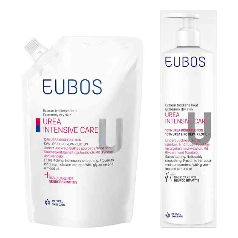 Eubos Urea Intensive Care 10% Körperlotion + Nachfüllbeutel 1 Pck von Dr. Hobein (Nachf.) GmbH PZN 08102667