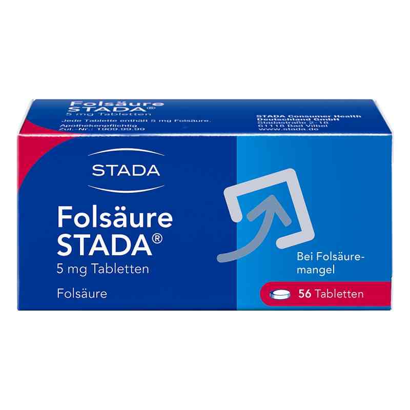 Folsäure Stada 5 Mg Tabletten 56 stk von STADA Consumer Health Deutschland GmbH PZN 17579228