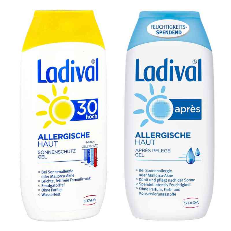 Ladival allergische Haut Sonnenschutz Gel Lsf30 + kühlendes Apre 2x200 ml von STADA Consumer Health Deutschland GmbH PZN 08102771