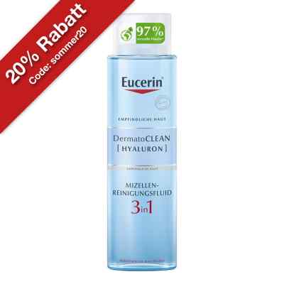 Eucerin DermatoCLEAN Hyaluron Mizellen-Reinigungsfluid 3in1 400 ml von Beiersdorf AG Eucerin PZN 16143138