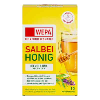Apoday heisser Salbei+Honig+Vitamin C+Zink Pulver 10X10 g von WEPA Apothekenbedarf GmbH & Co KG PZN 18336930