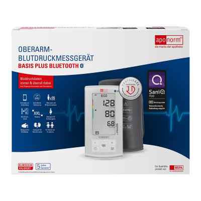 Aponorm Blutdruck Messgerät Basis Plus Bluetooth Oberarm 1 stk von WEPA Apothekenbedarf GmbH & Co KG PZN 12393714