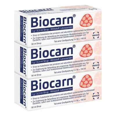 Biocarn Sirup bei Carnitinmangel - stärkt das Herz 3X50 ml von MEDICE Arzneimittel Pütter GmbH&Co.KG PZN 03074826