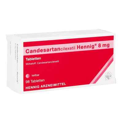 Candesartancilexetil Hennig 8 mg Tabletten 98 stk von Hennig Arzneimittel GmbH & Co. KG PZN 09530751