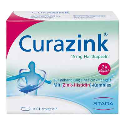 Curazink 15 mg Hartkaspeln gegen Zinkmangel 100 stk von STADA Consumer Health Deutschland GmbH PZN 00679411