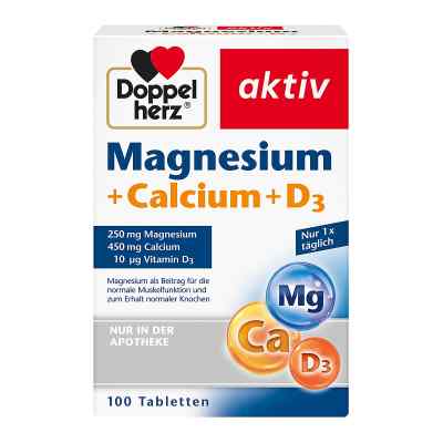 Doppelherz Magnesium + Calcium + D3 Tabletten 100 stk von Queisser Pharma GmbH & Co. KG PZN 00773216