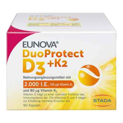 Eunova DuoProtect Vitamin D3+K2 2000IE/80UG 90 stk von STADA Consumer Health Deutschland GmbH PZN 14133549