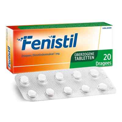Fenistil Dragees, Dimetindenmaleat 1 mg/Tabl., Antiallergikum 20 stk von GlaxoSmithKline Consumer Healthcare PZN 00376975