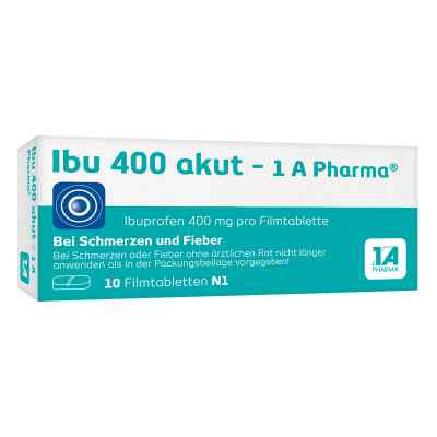 Ibu 400 akut 1 A Pharma® - Das Ibuprofen gegen den Schmerz 10 stk von 1 A Pharma GmbH PZN 02013194