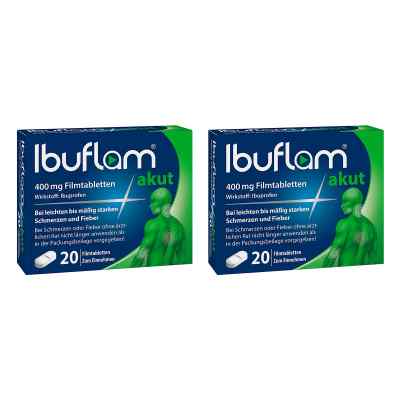 Ibuflam® akut: 400 mg Ibuprofen Schmerztabletten 2x20 stk von A. Nattermann & Cie GmbH PZN 08102749