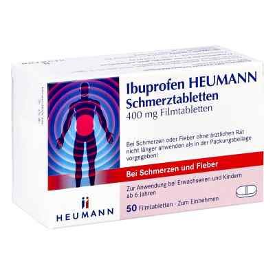 Ibuprofen Heumann Schmerztabletten 400mg 50 stk von HEUMANN PHARMA GmbH & Co. Generica KG PZN 07728561