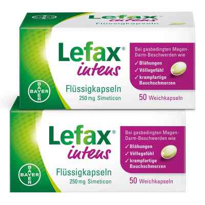 Lefax Intens Flüssigkapseln 250 Mg Simeticon 2x50 stk von Bayer Vital GmbH PZN 08102965