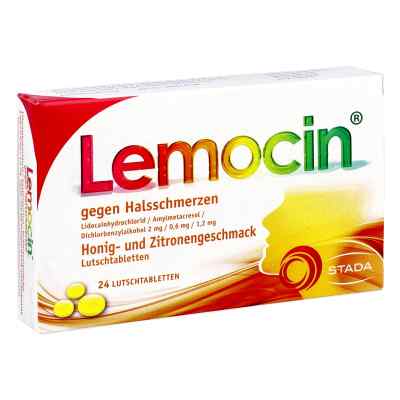 Lemocin gegen Halsschmerzen Honig-Zitronengeschmack ab 12 Jahren 24 stk von STADA Consumer Health Deutschland GmbH PZN 17537365