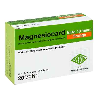 Magnesiocard forte 10 mmol Orange Pulver 20 stk von Verla-Pharm Arzneimittel GmbH & Co. KG PZN 02470336