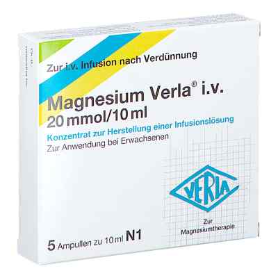 Magnesium Verla I.v. 20 Mmol/10 Ml K.z.h.e.inf.lsg 5 stk von Verla-Pharm Arzneimittel GmbH & Co. KG PZN 17638787