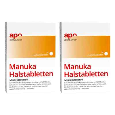Manuka Halstabletten zuckerfrei zum Lutschen von apodiscounter 2x24 stk von Sunlife GmbH Produktions- und Vertriebsgesellschaf PZN 08102524