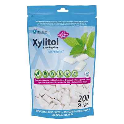 Miradent Xylitol Chewing Gum Minze Refill 200 stk von Hager Pharma GmbH PZN 17456939