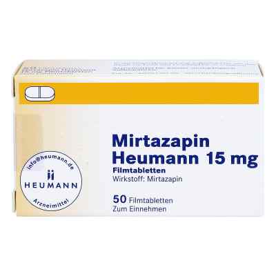 Mirtazapin Heumann 15mg 50 stk von HEUMANN PHARMA GmbH & Co. Generica KG PZN 02892238