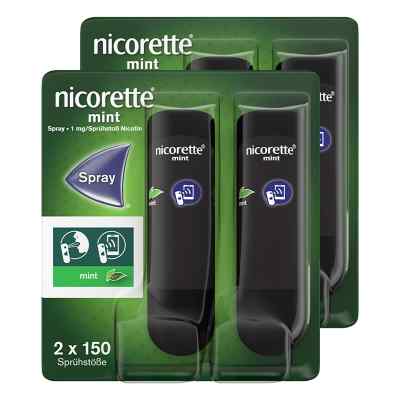 Nicorette mint Spray mit Nikotin zur Rauchentwöhnung 2x2 stk von Johnson & Johnson GmbH (OTC) PZN 08101910