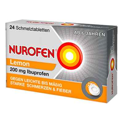 NUROFEN 200 mg Ibuprofen Schmelztabletten Lemon 24 stk von Reckitt Benckiser Deutschland GmbH PZN 11550548