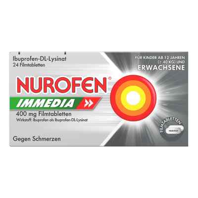 NUROFEN Immedia 400 mg Ibuprofen Filmtabletten 24 stk von Reckitt Benckiser Deutschland GmbH PZN 08794459