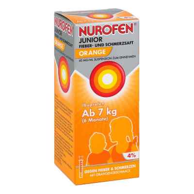 NUROFEN Junior Fieber- & Schmerzsaft Orange 100 ml von Reckitt Benckiser Deutschland GmbH PZN 07776465