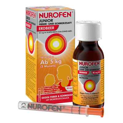 Nurofen Junior Fieber- und Schmerzsaft Erdbeer 40 Mg/ml 150 ml von Reckitt Benckiser Deutschland GmbH PZN 16538233