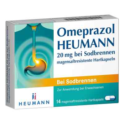 Omeprazol Heumann 20mg bei Sodbrennen 14 stk von HEUMANN PHARMA GmbH & Co. Generica KG PZN 07516480