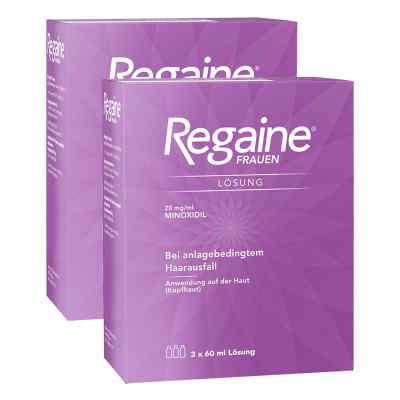 Regaine Frauen Lösung mit Minoxidil bei erblichem Haarausfall 6x60 ml von Johnson & Johnson GmbH (OTC) PZN 08100723