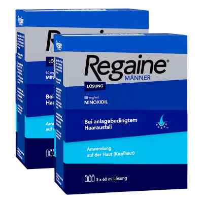 Regaine Männer Lösung mit Minoxidil bei erblichem Haarausfall 2x3x60 ml von Johnson & Johnson GmbH (OTC) PZN 08101009