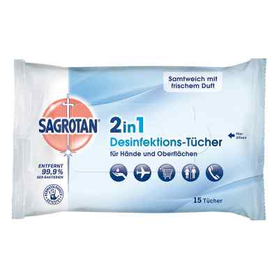 Sagrotan 2in1 Desinfektions-tücher 15 stk von Reckitt Benckiser Deutschland GmbH PZN 11101081