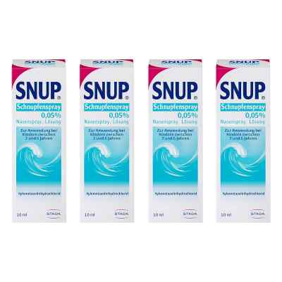 SNUP Nasen- & Schnupfenspray 0,05% mit Meerwasser 4x10 ml von STADA Consumer Health Deutschland GmbH PZN 08102767