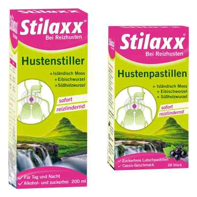 Stilaxx Hustenstiller (200 ml) & Hustenpastillen (28 stk) 1 Pck von MEDICE Arzneimittel Pütter GmbH&Co.KG PZN 08102885
