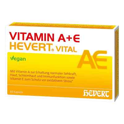 Vitamin A+E Hevert Vital Kapseln 60 stk von Hevert-Arzneimittel GmbH & Co. KG PZN 18219756