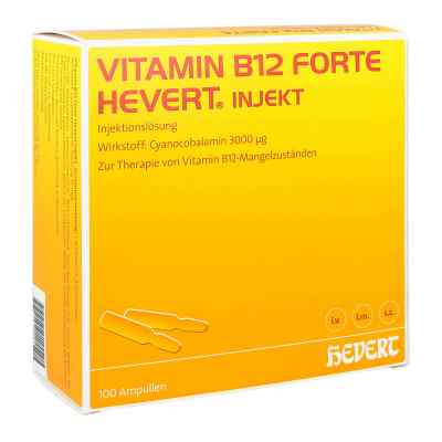Vitamin B12 Hevert forte Injekt Ampullen 100X2 ml von Hevert-Arzneimittel GmbH & Co. KG PZN 04836103