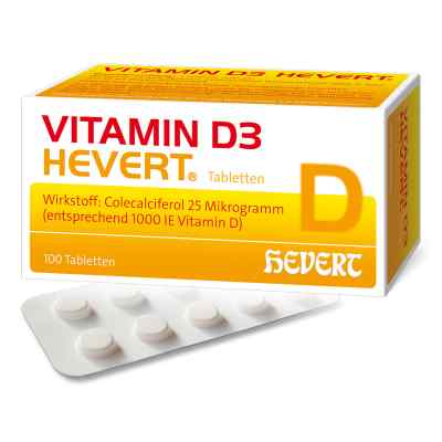 Vitamin D3 Hevert Tabletten 1.000 I.E. 100 stk von Hevert-Arzneimittel GmbH & Co. KG PZN 04897760