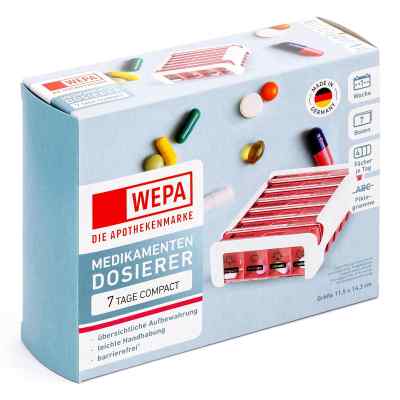 Wepa 7 Tage Compact Wochenmagazin Weiß/pink 1 stk von WEPA Apothekenbedarf GmbH & Co KG PZN 18878045