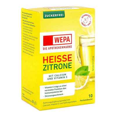 Wepa Heiße Zitrone+Vit.C+Calcium Zuckerfrei  10X10 g von WEPA Apothekenbedarf GmbH & Co KG PZN 18336976