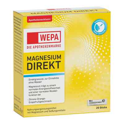 Wepa Magnesium Direkt Sticks 20 stk von WEPA Apothekenbedarf GmbH & Co KG PZN 17935083